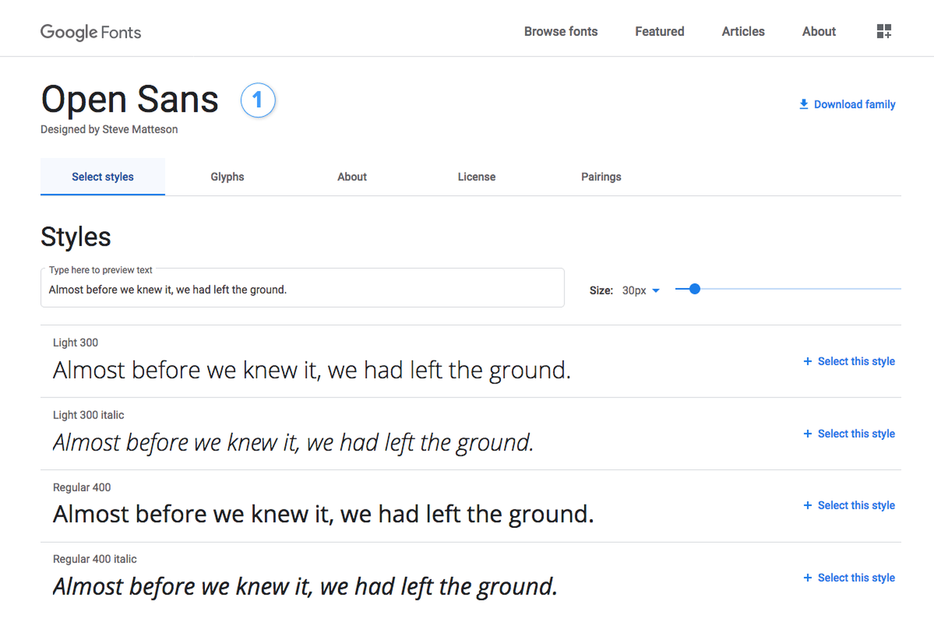 Adding Google Fonts